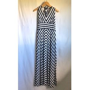 Banana Republic striped halter summer maxi dress